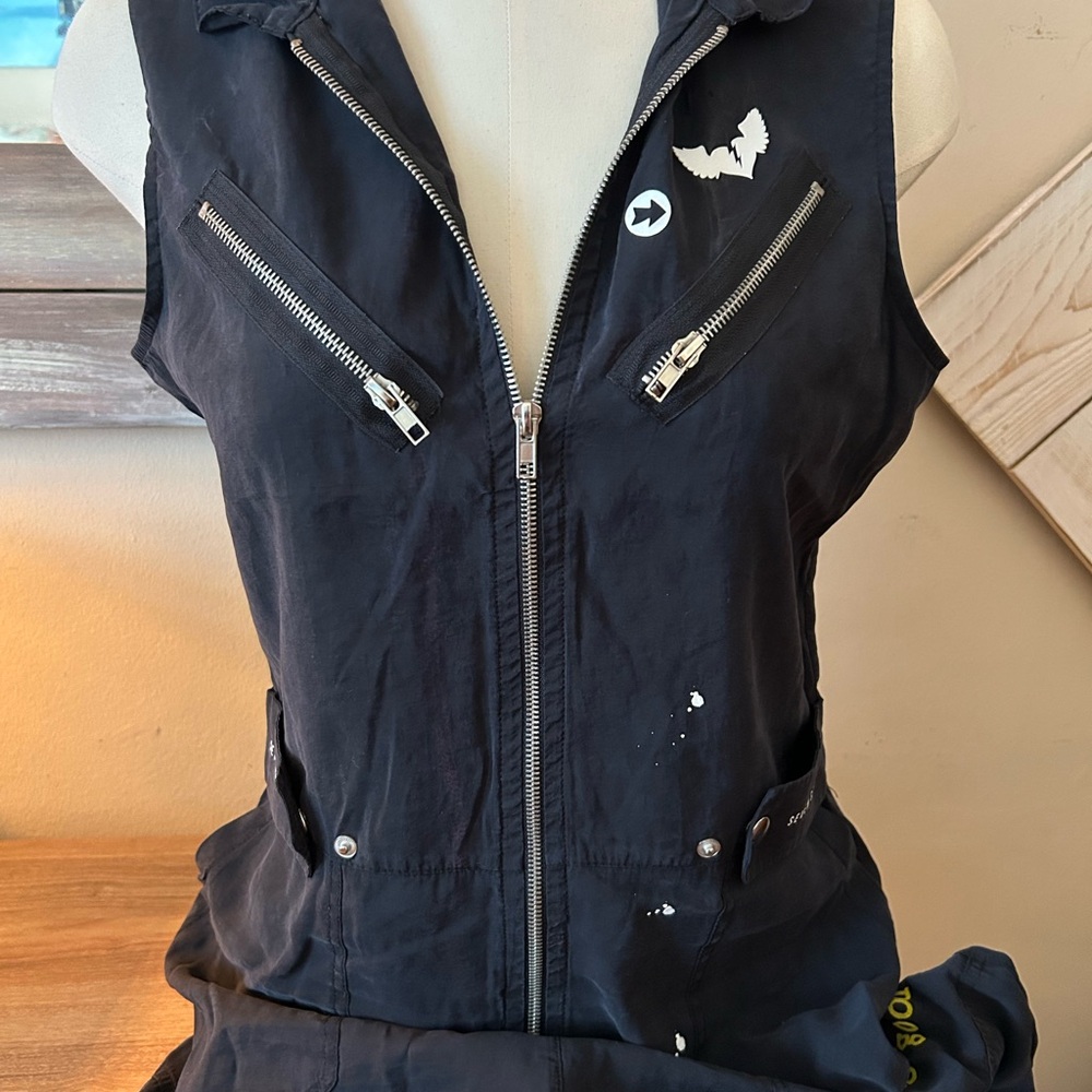 Seven Seventy Black Sleeveless zipper jumpsuit - Picture 7 of 16